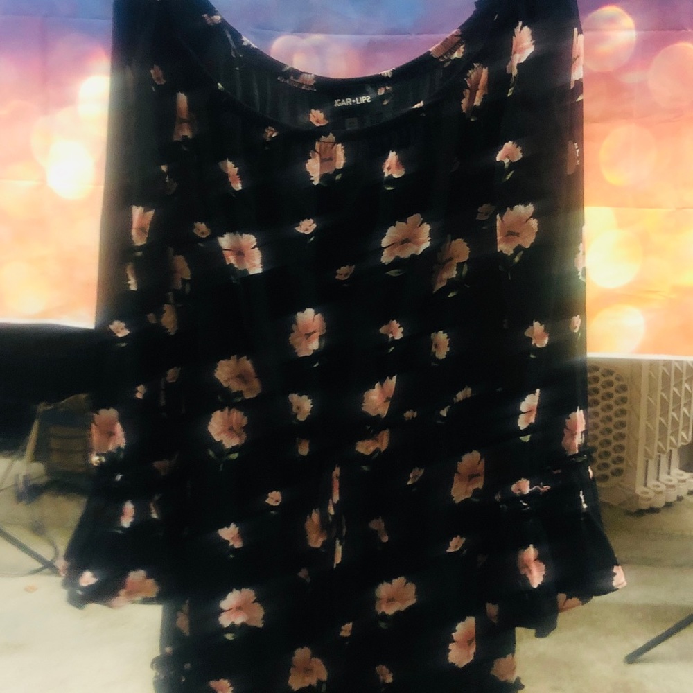 Black and Flowered Dress